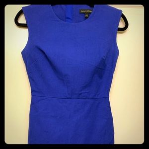 Royal blue sleeveless work dress